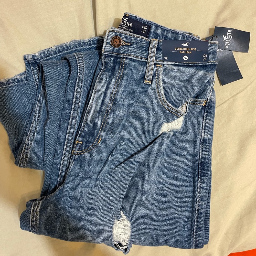 NEW hollister dad/mom jeans